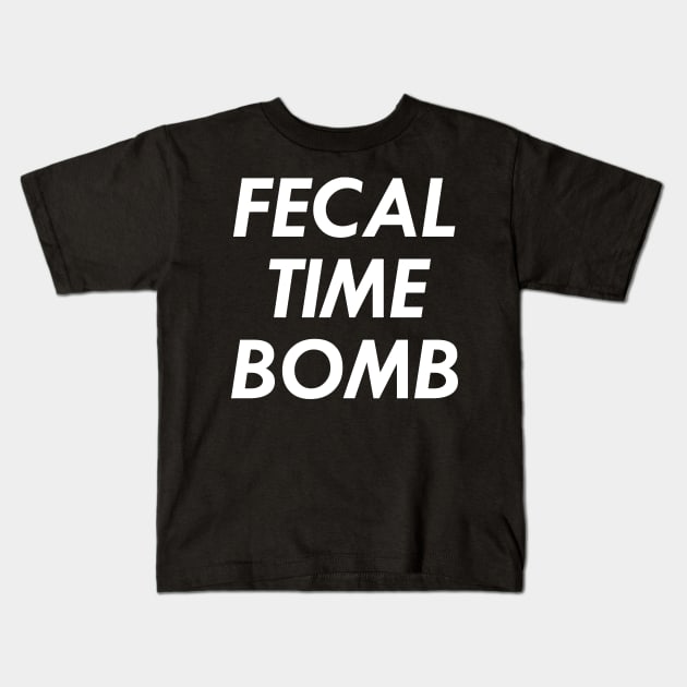 Fecal Time Bomb, White Kids T-Shirt by Chrothon